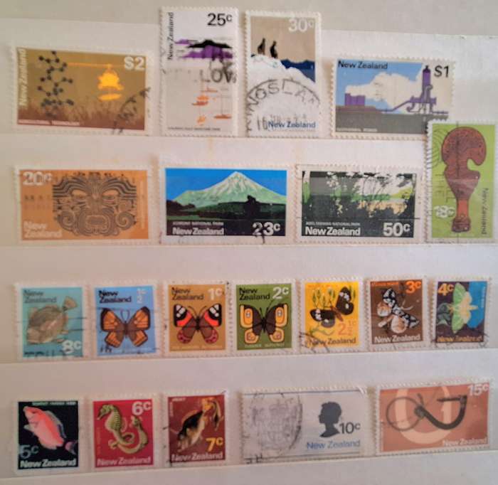 New Zealand 1970-71 Definitive 20 Used stamps from Set of 21 Some Hinged