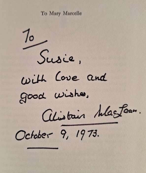 The Way to Dusty Death by Alistair Maclean Hardcover 1973 SIGNED