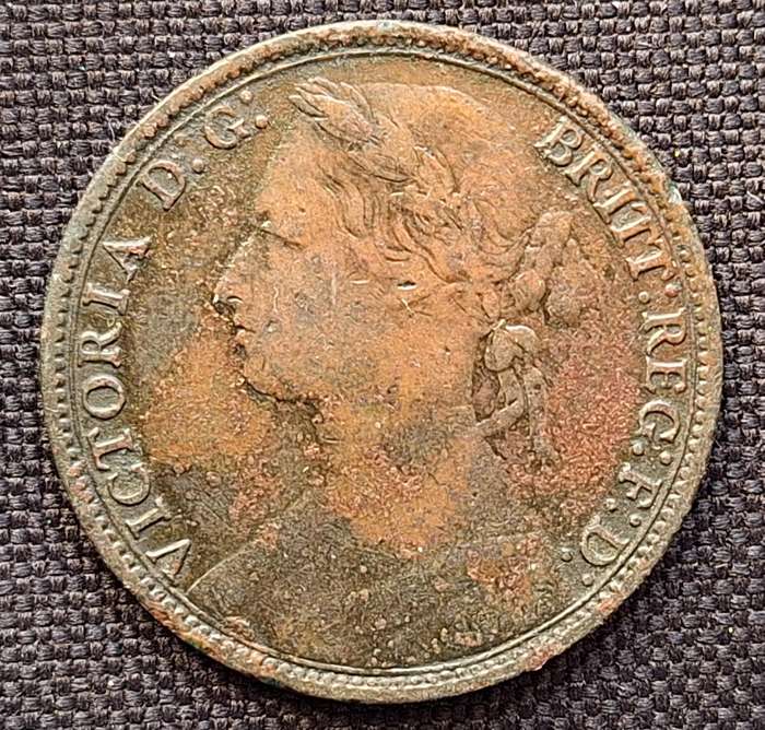 GB 1879 Victoria One Penny Bronze
