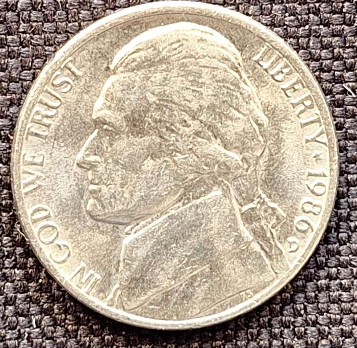 USA 1986 D 5 Cents "Jefferson Nickel" Copper-nickel