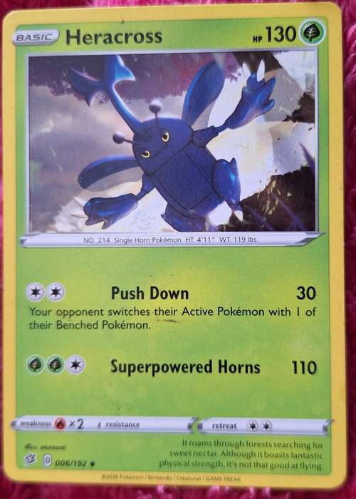 Pokemon 2020 Rebel Clash 006/192 Heracross