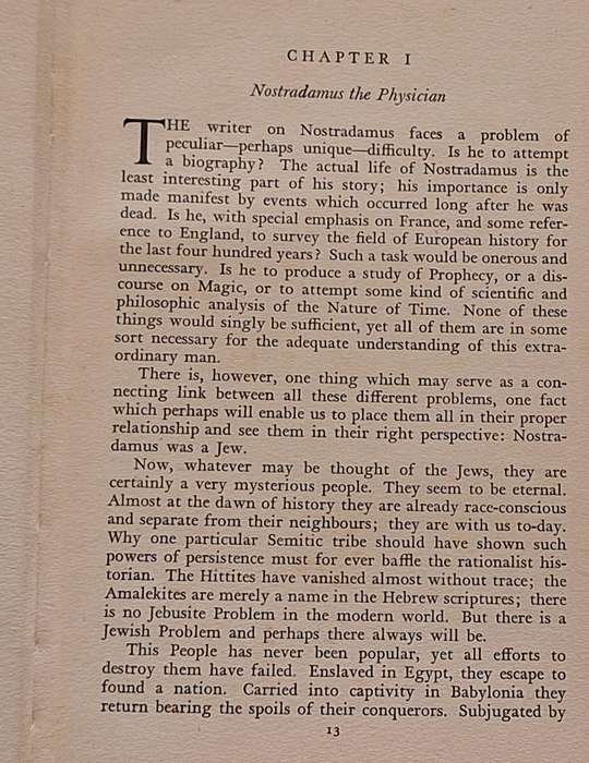 Nostradamus or The Future Foretold by James Laver Hardcover 1942