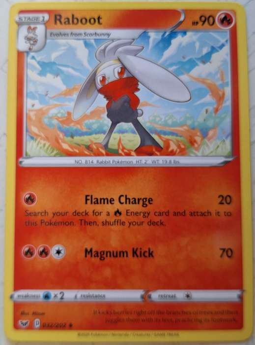 Pokemon 2020 Sword & Shield (Base) 032/202 Raboot
