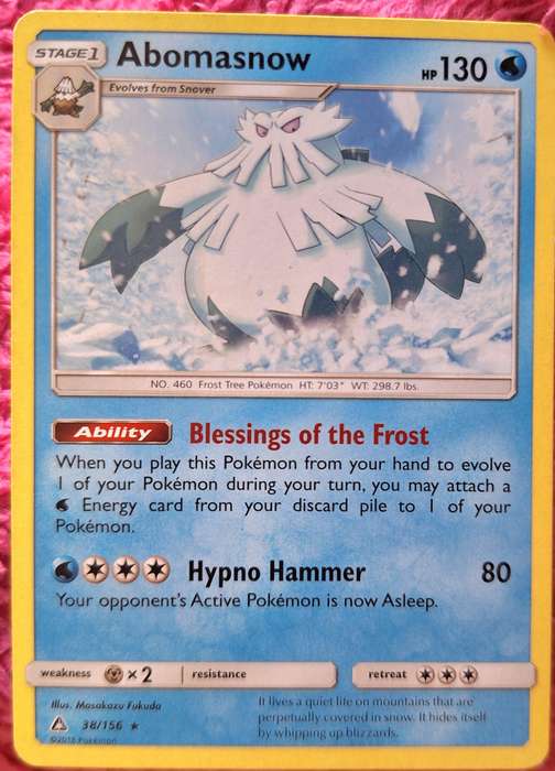 Pokemon 2018 SM Ultra Prism 38/156 Abomasnow