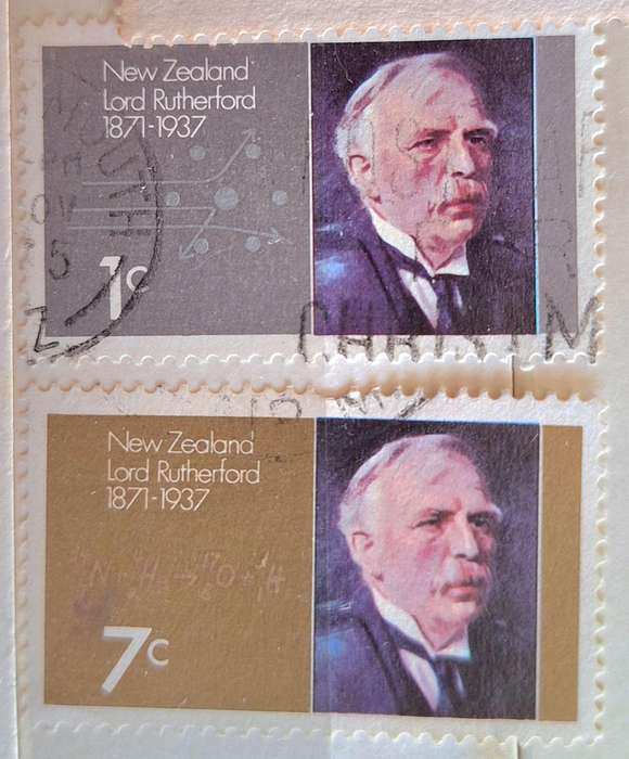 New Zealand 1971 Lord Rutherford Set of 2 Used stamps