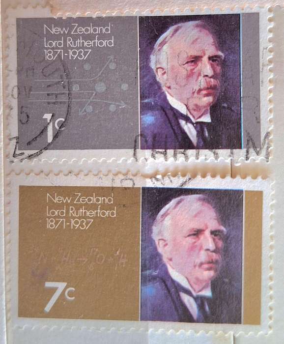 New Zealand 1971 Lord Rutherford Set of 2 Used stamps