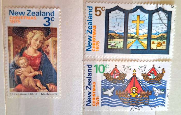 New Zealand 1975 Christmas Set of 3 Used Hinged stamps