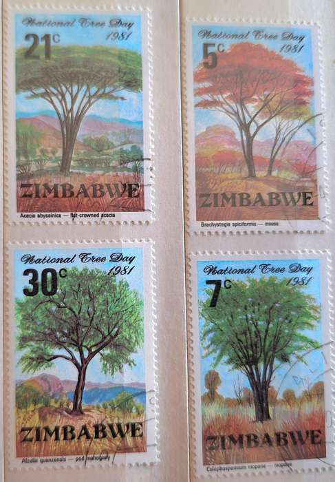 Źimbabwe 1981 National Tree Day Set of 4 Cancelled stamps
