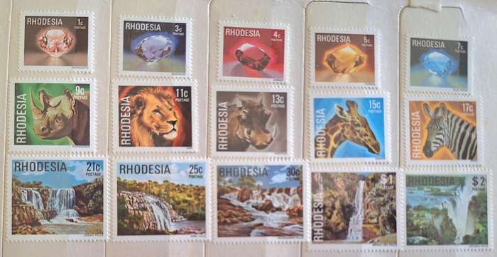 Rhodesia 1978 Fourth Definitive Set of 15 Mint stamps