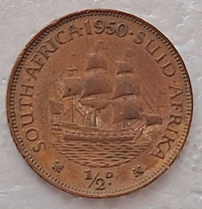South Africa 1950 George VI 1/2d Half Penny Bronze