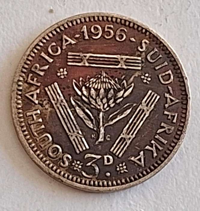 South Africa 1956 Elizabeth II 3d Silver (.500)