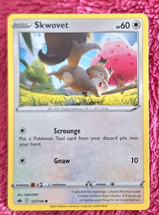 Pokemon 2021 Chilling Reign 127/198 Skwovet