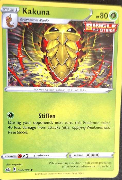 Pokemon 2021 Chilling Reign 002/198 Kakuna