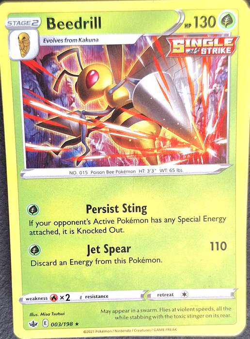 Pokemon 2021 Chilling Reign 003/198 Beedrill (Holo)