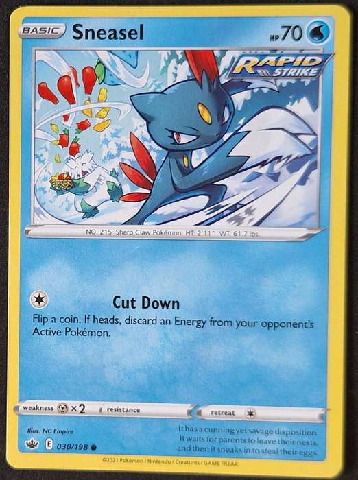 Pokemon 2021 Chilling Reign 030/198 Sneasel