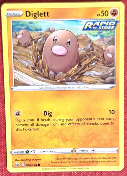 Pokemon 2021 Chilling Reign 076/198 Diglett