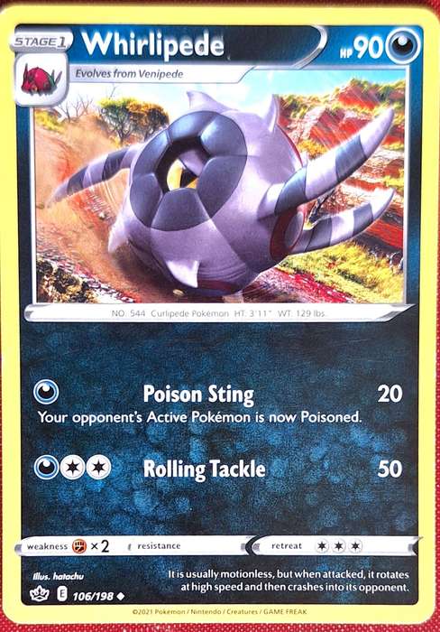 Pokemon 2021 Chilling Reign 106/198 Whirlipede