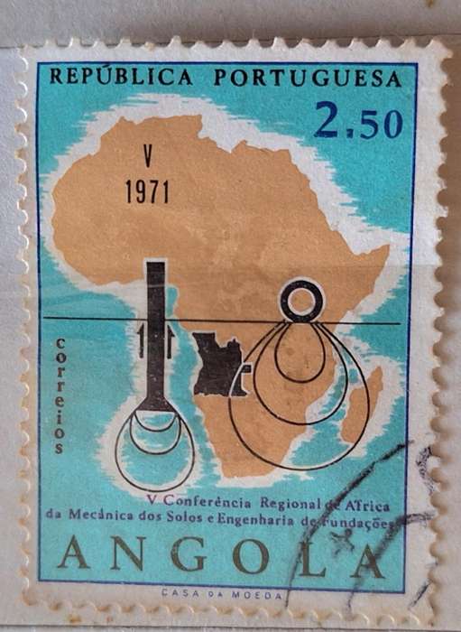 Angola 1971 Construction Congress 1 Used Hinged stamp