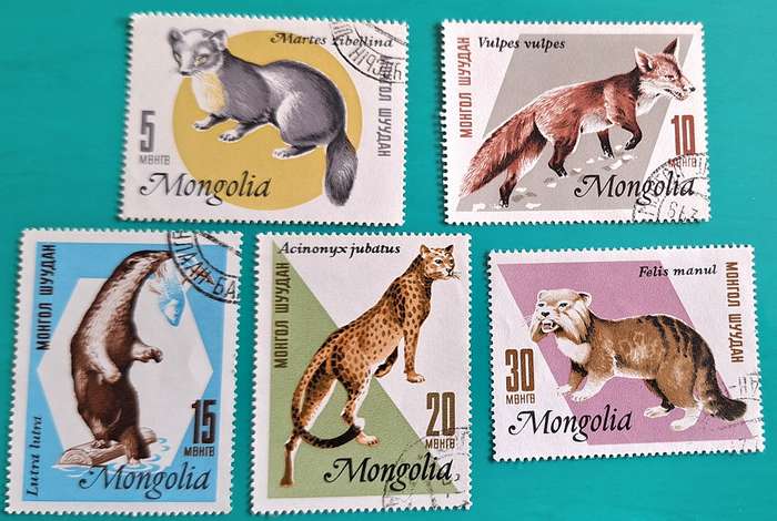 Mongolia 1966 Animals 5 Cancelled stamps