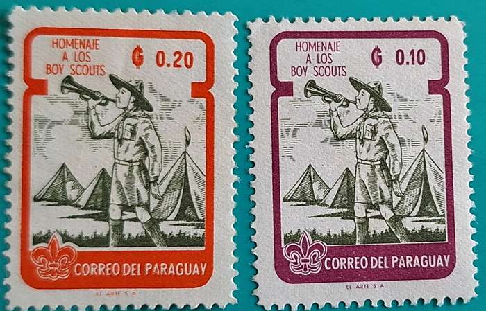 Paraguay 1962 Boy Scouts 2 Mint stamps