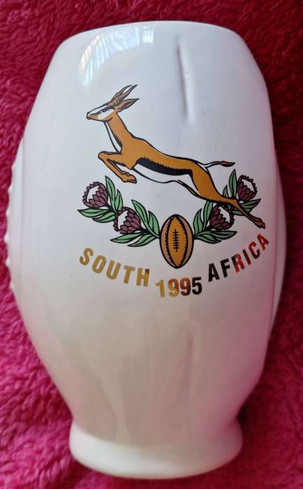 South Africa 1995 Rugby Ball Shaped Beer Mug