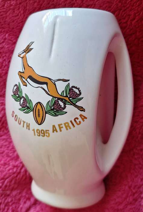 South Africa 1995 Rugby Ball Shaped Beer Mug