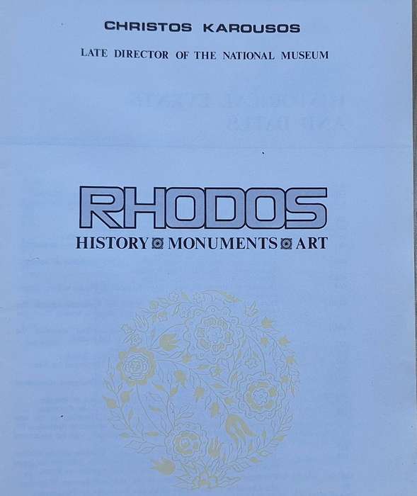 Rhodos by Christos Karousos Paperback 1973