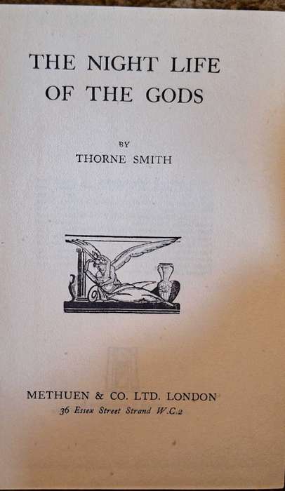 The Night Life of the Gods by Thorne Smith Hardcover 1941 Thirteenth Edition