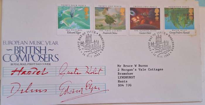 GB 1985 European Music Year: British Composers FDC