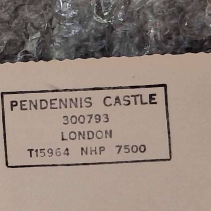 Post Card Pendennis Castle with Cape Town background with Jamestown St Helena 74 Cancellation