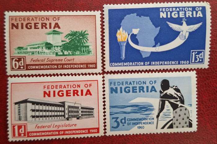 Nigeria 1960 Independence Set of 4 mint stamps