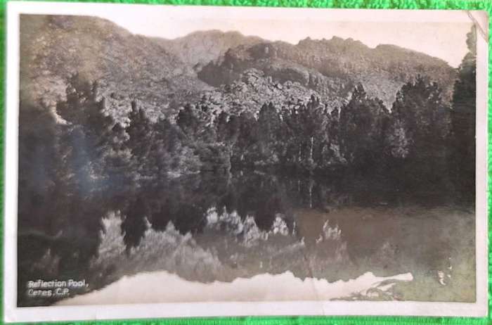 Vintage Newman Art Post Card Reflection Pool, Ceres Posted 1941 Ceres to Cape Town