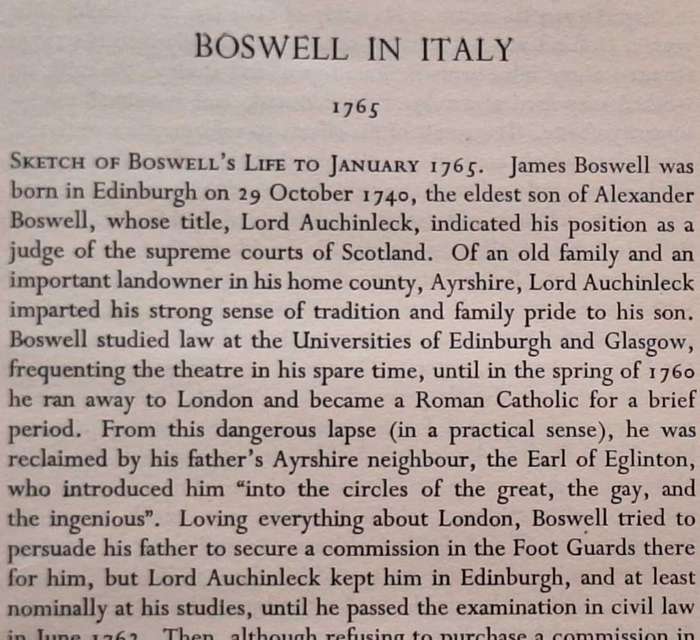 The Yale Editions of the Private Papers of James Boswell: Boswell on the Grand Tour Hardcover