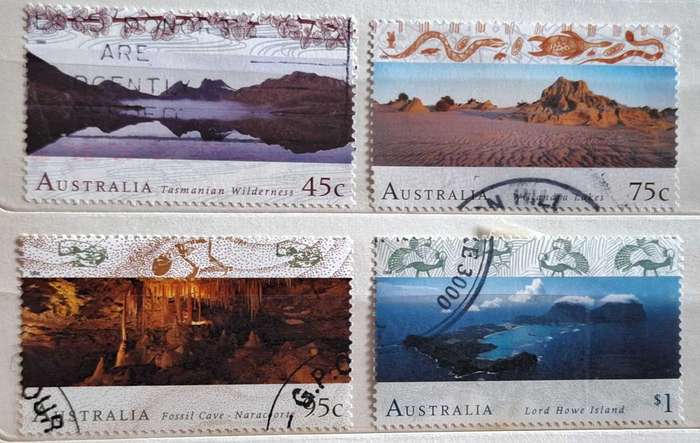 Australia 1996 World Heritage Areas Set of 4 Used Hinged stamps