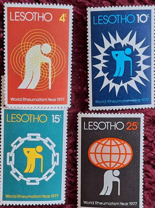 Lesotho 1977 World Rheumatism Year Set of 4 Mint stamps