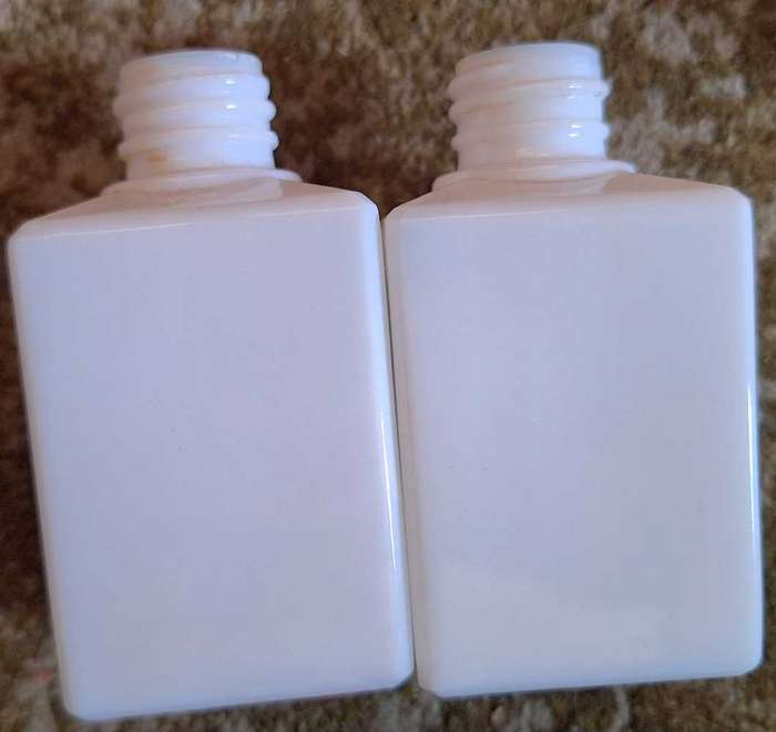 2 Vintage Milk Glass Possibly Perfume bottles