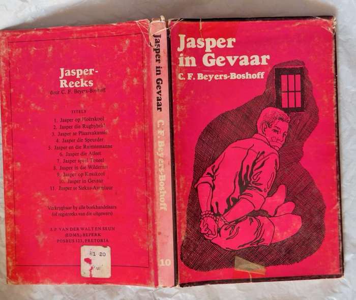 Jasper in Gevaar deur C F Beyers-Boshoff Hardeband 1971 Tweede Druk Jasper-Reeks Nr. 10