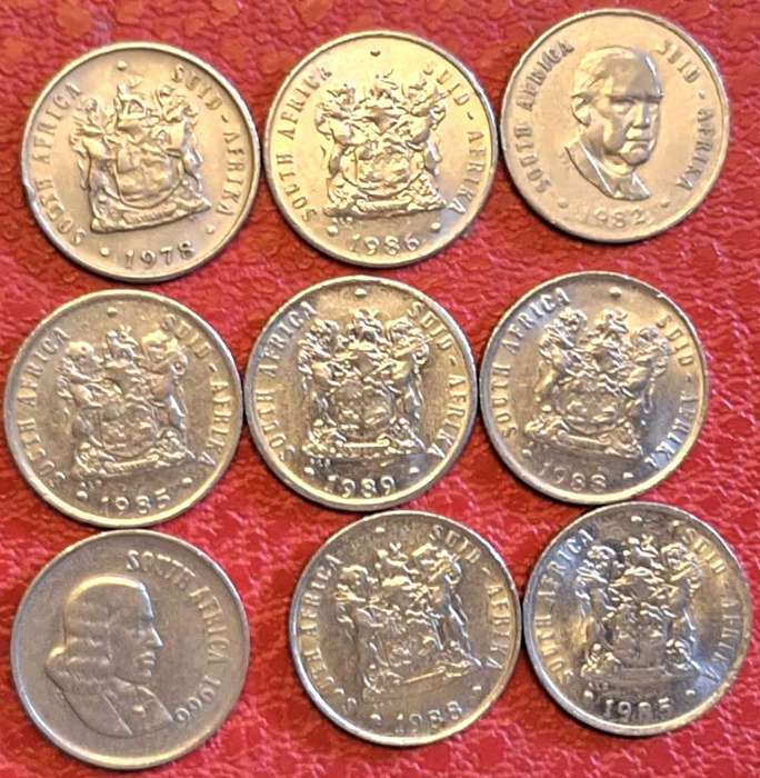 South Africa Mixed Lot of 10c coins