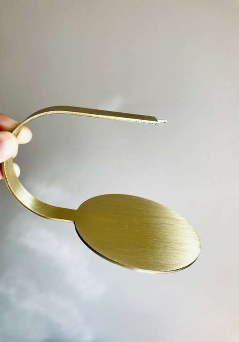 Gold Brass Candle Holder