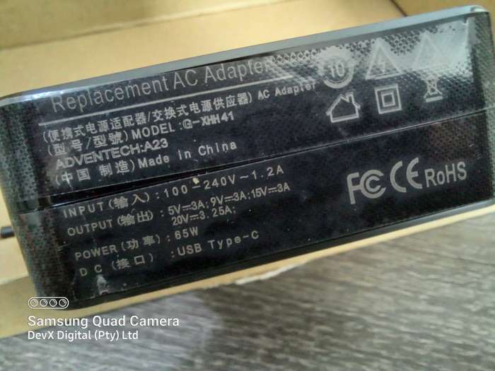 65W Type-C Universal Charger - For Phones & Laptops - Overload Protection - Verified Working