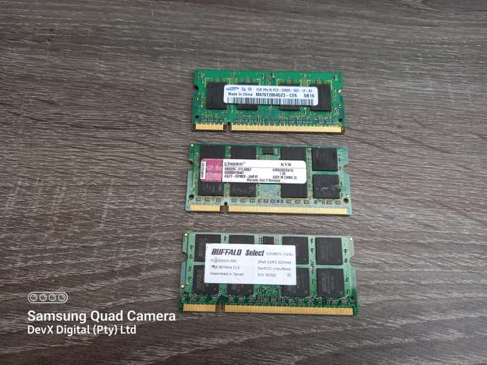3 x 1GB DDR2 Laptop Ram Combo - All 3 Units For One Price - Verified Tested & Working
