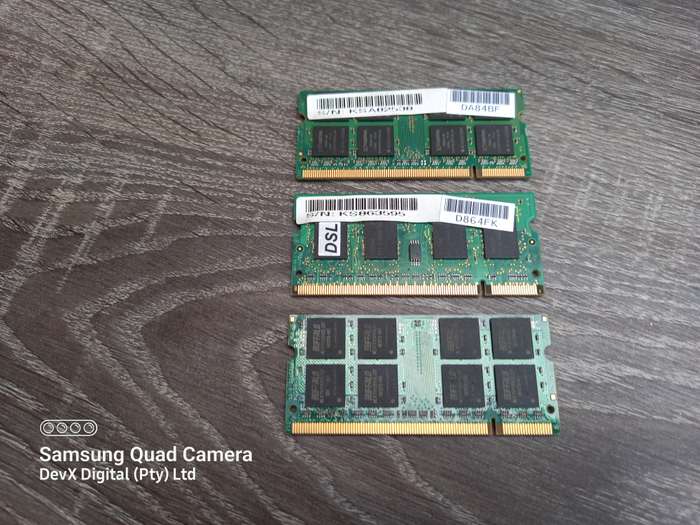3 x 1GB DDR2 Laptop Ram Combo - All 3 Units For One Price - Verified Tested & Working
