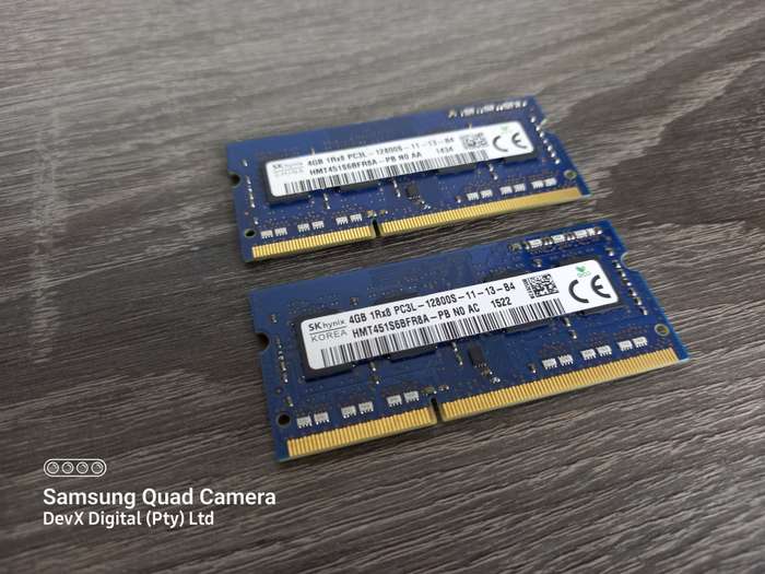 4GB DDR3 Laptop Ram - SK Hynix PC3 - Verified Tested & Working (Sold Each)