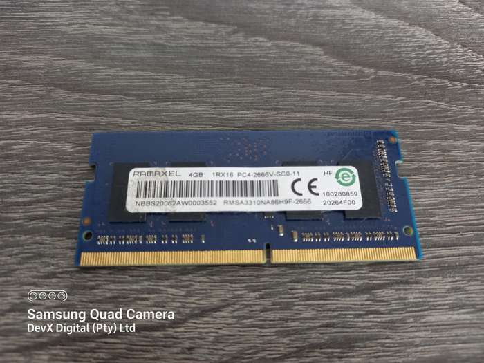 4GB DDR4 Laptop Ram - RAMAXEL PC4 - Verified Tested & Working (Sold Each)