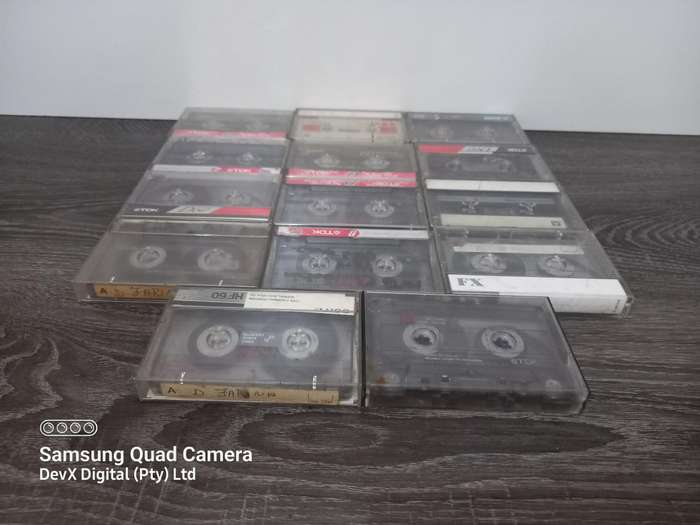 Vintage Cassette Tape Collection - 14 Tapes With Cases - Sony, TDK & Philips - Collectors Item
