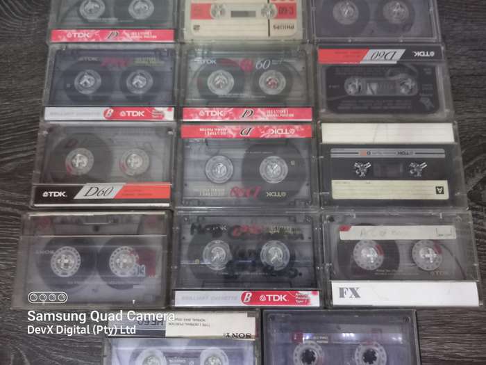 Vintage Cassette Tape Collection - 14 Tapes With Cases - Sony, TDK & Philips - Collectors Item