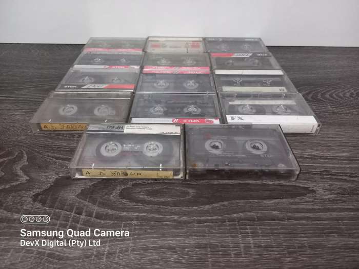 Vintage Cassette Tape Collection - 14 Tapes With Cases - Sony, TDK & Philips - Collectors Item