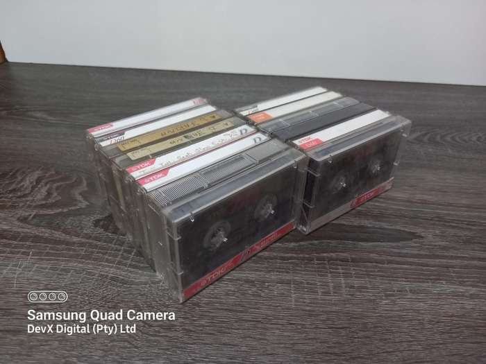 Vintage Cassette Tape Collection - 14 Tapes With Cases - Sony, TDK & Philips - Collectors Item