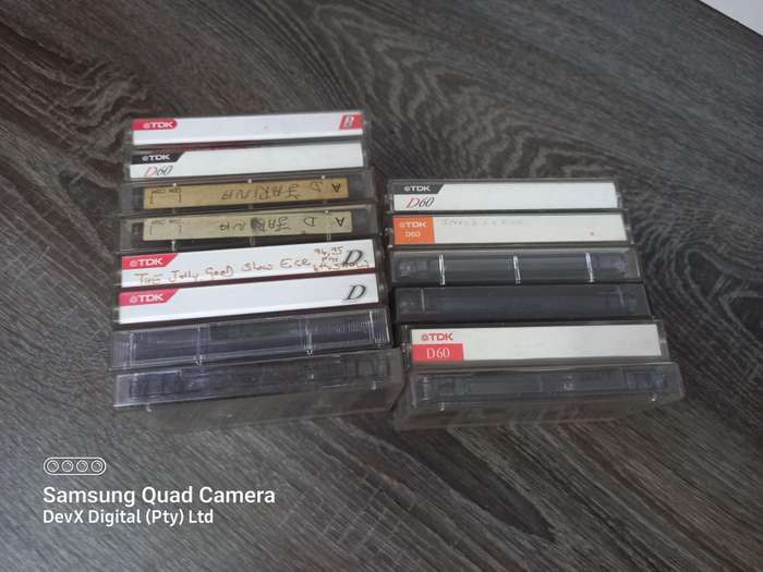 Vintage Cassette Tape Collection - 14 Tapes With Cases - Sony, TDK & Philips - Collectors Item