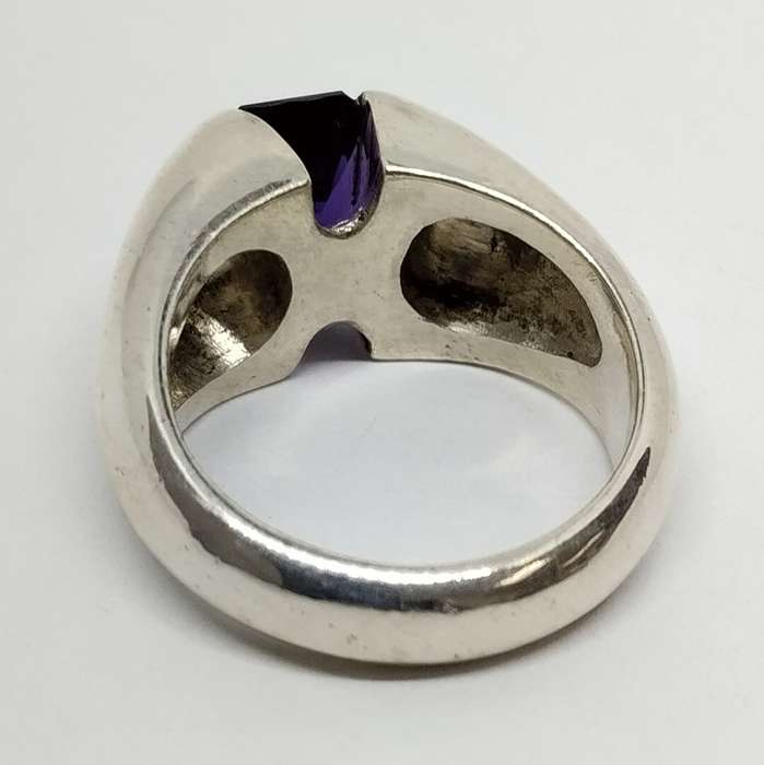 Chemley Vintage Sterling Silver Ring Set with Amethyst #S0029